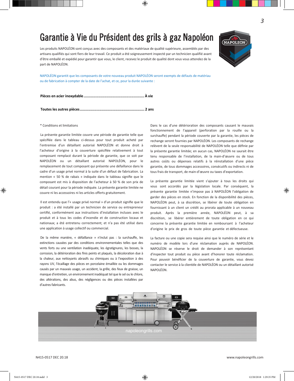 Napoleon Multi-Functional Beverage Center  Owner's Guide User Manual | Page 3 / 52