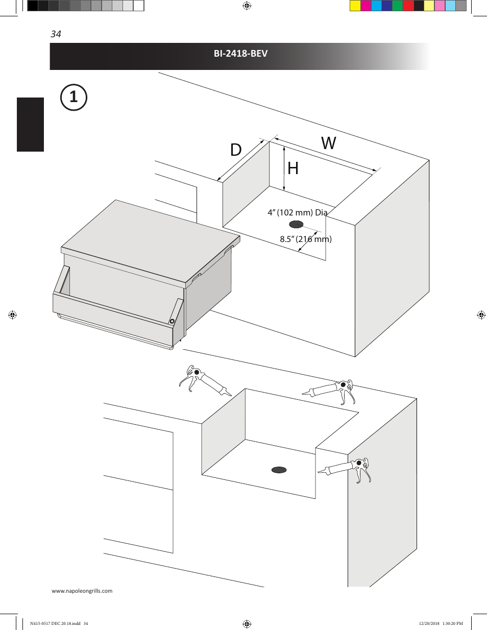 Hd w | Napoleon Multi-Functional Beverage Center  Owner's Guide User Manual | Page 34 / 52