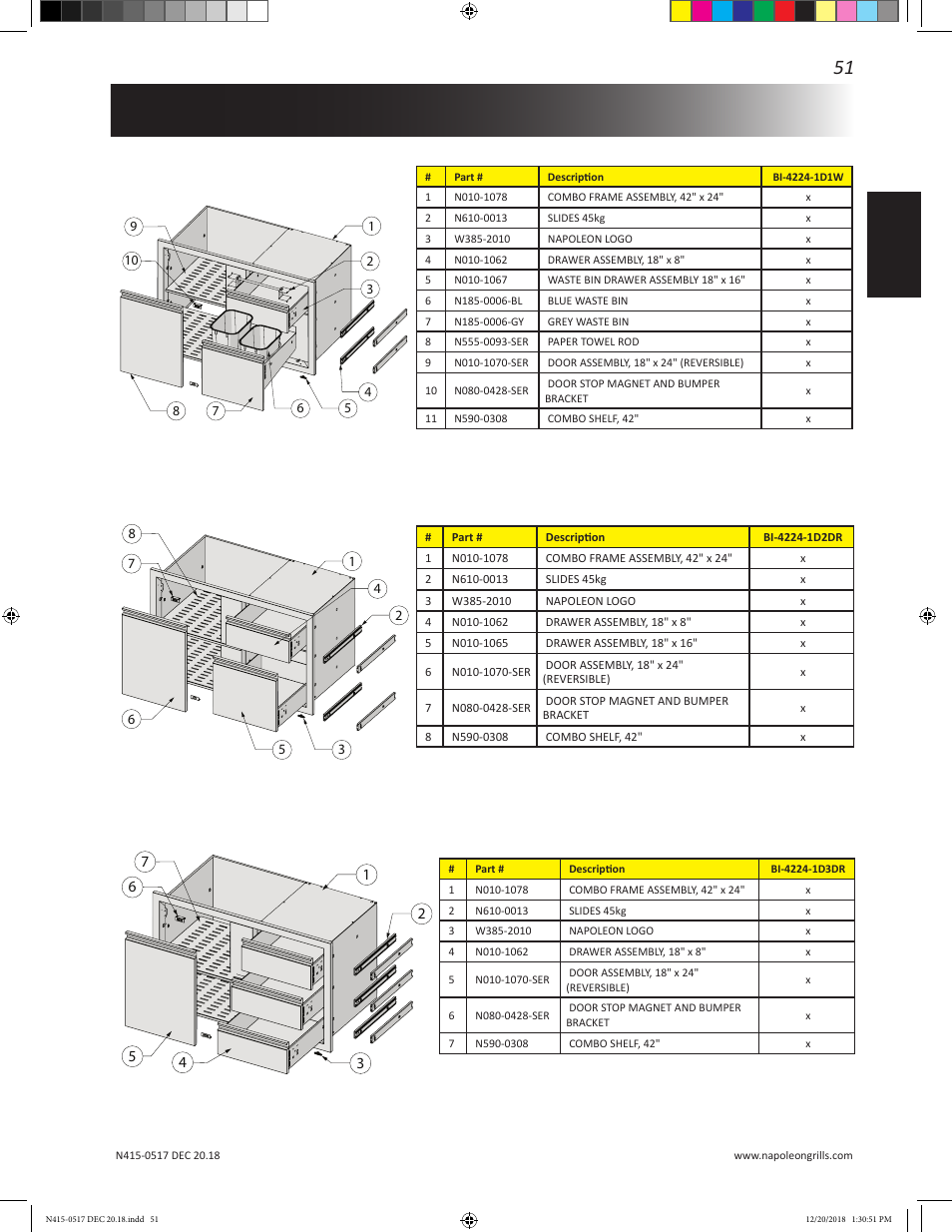 Napoleon Multi-Functional Beverage Center  Owner's Guide User Manual | Page 51 / 52