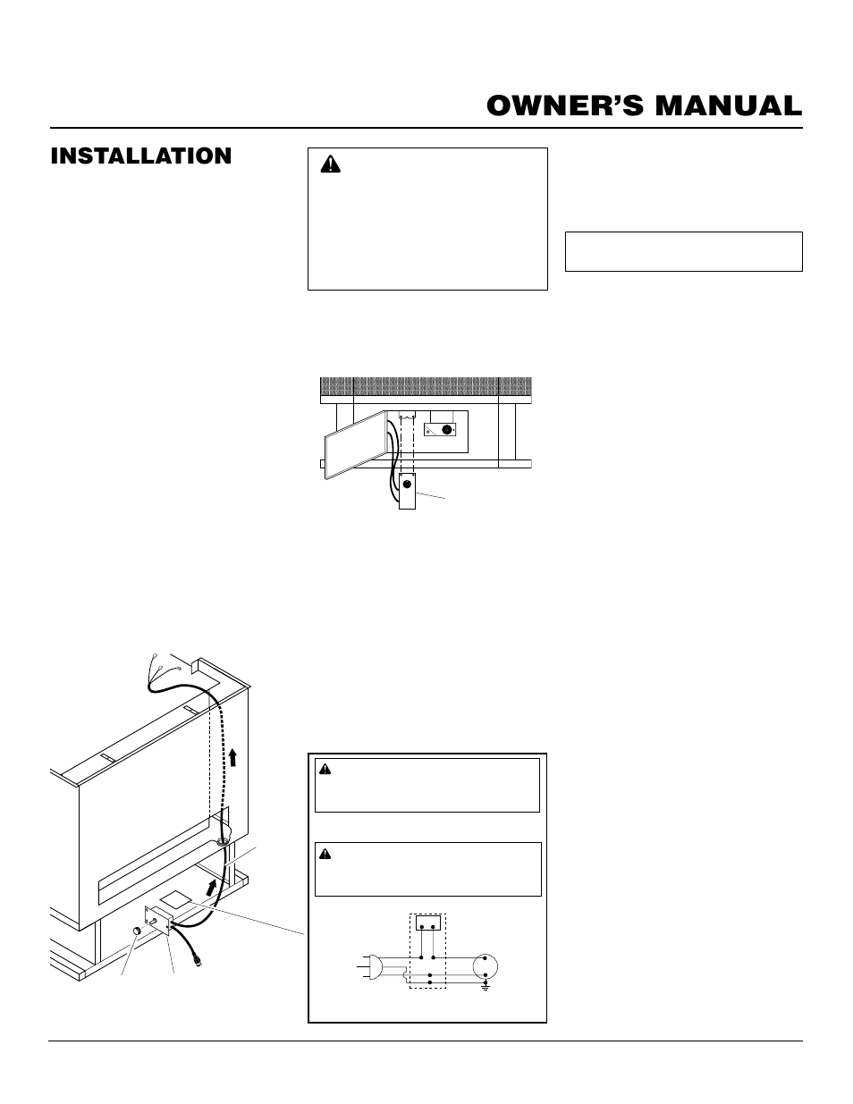 Owner’s manual, Installation, Continued | Installing optional blower accessory ga3650ta | Desa S39PT User Manual | Page 11 / 26