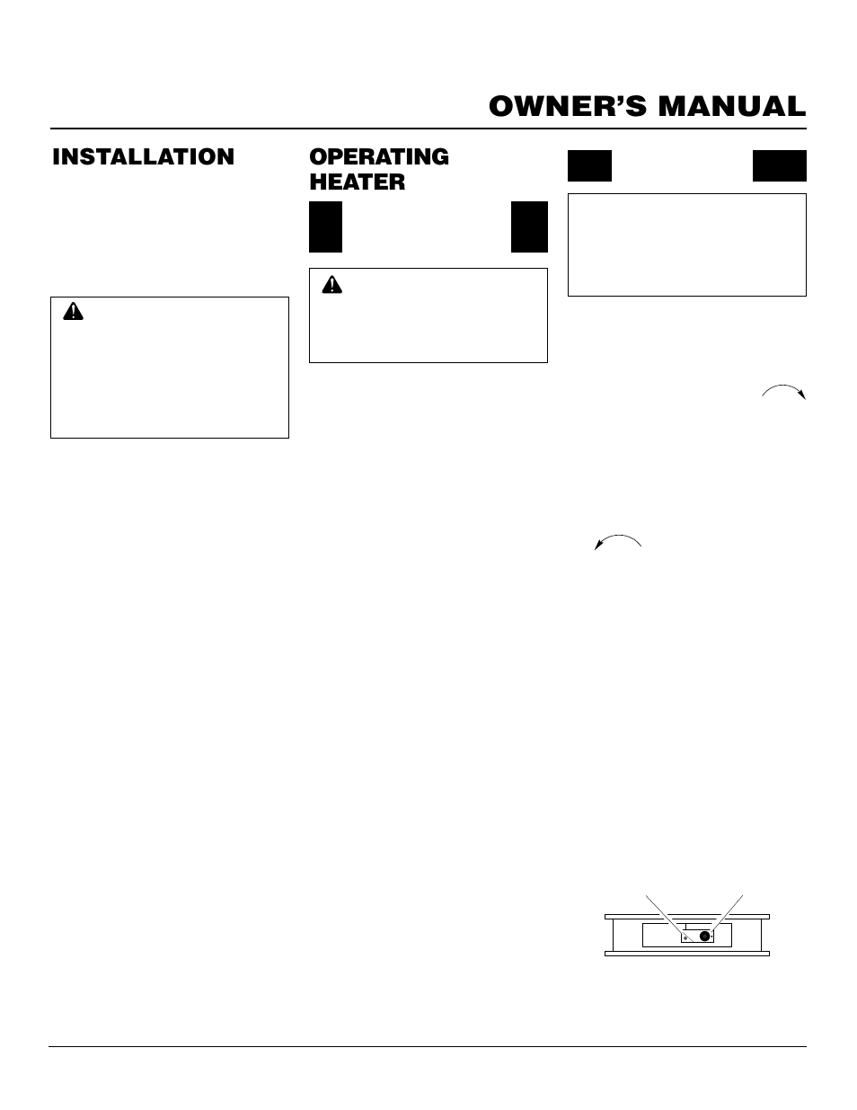 Owner’s manual, Operating heater, Installation | Continued | Desa S39PT User Manual | Page 13 / 26