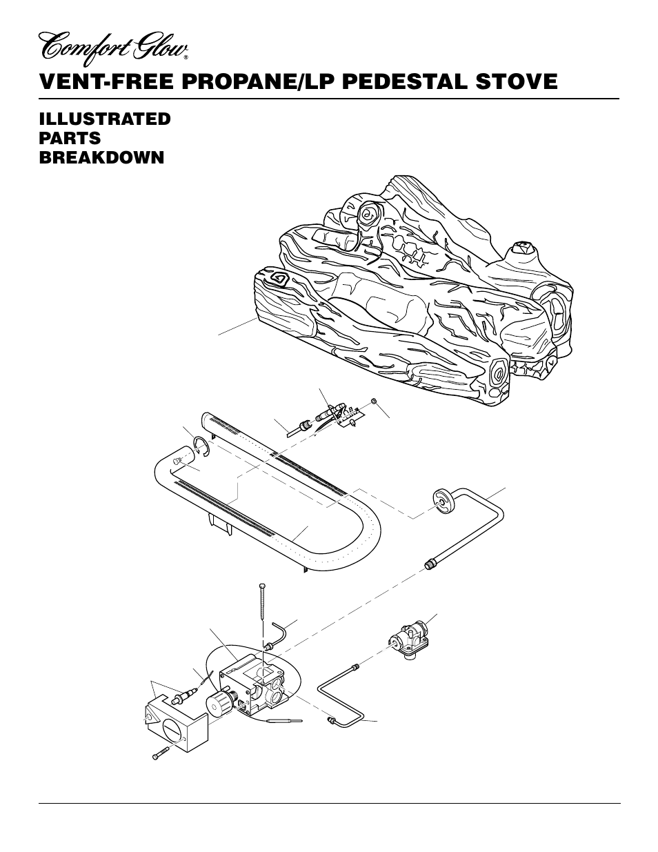 Vent-free propane/lp pedestal stove, Illustrated parts breakdown | Desa S39PT User Manual | Page 20 / 26