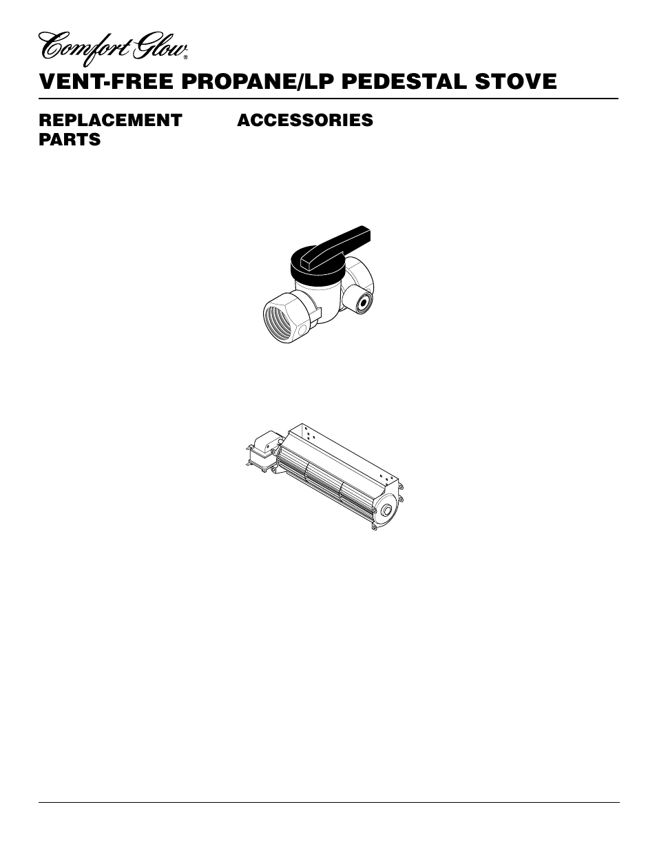 Vent-free propane/lp pedestal stove, Replacement parts, Accessories | Desa S39PT User Manual | Page 24 / 26