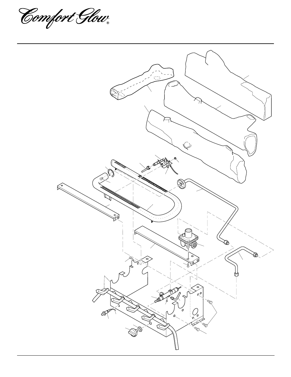 Vent-free natural gas log heater, Illustrated parts breakdown | Desa CGD3924NT  EN User Manual | Page 28 / 42