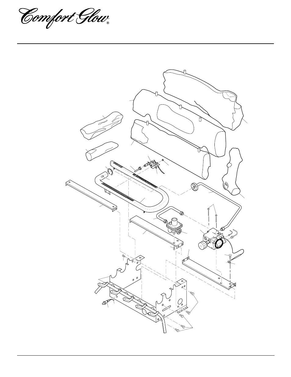 Vent-free natural gas log heater, Illustrated parts breakdown, Ccl3018nt | Desa CGD3924NT  EN User Manual | Page 34 / 42