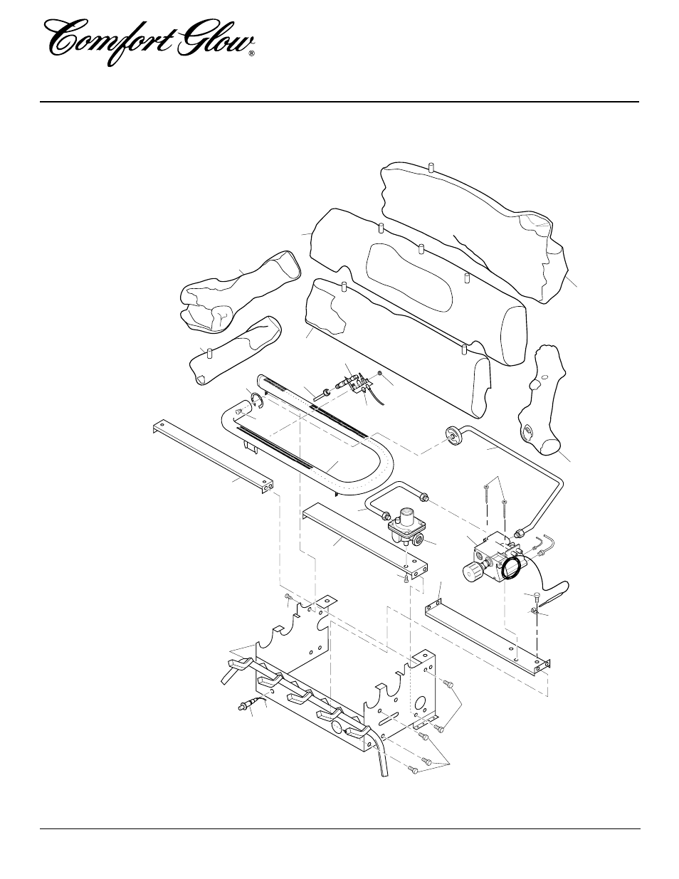 Vent-free natural gas log heater, Illustrated parts breakdown, Ccl3924nt | Desa CGD3924NT  EN User Manual | Page 36 / 42