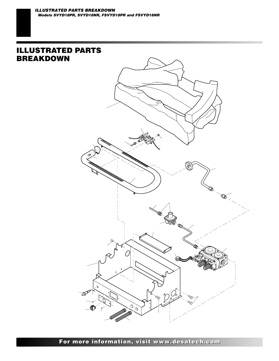 Illustrated parts breakdown | Desa SVYD18N User Manual | Page 22 / 36