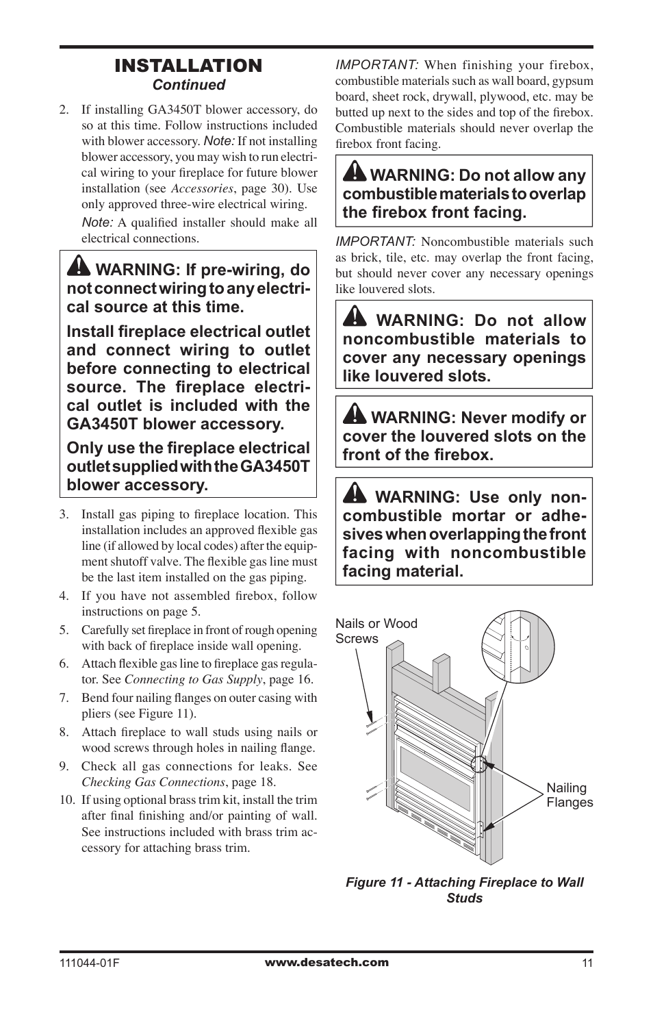 Installation | Desa CGCFTP User Manual | Page 11 / 32
