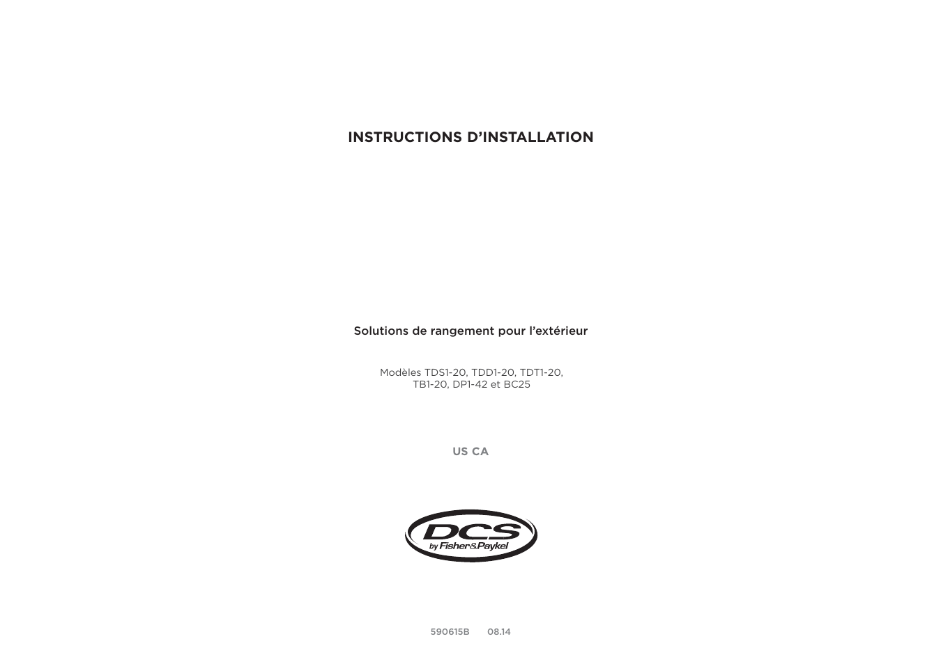 Instructions d’installation | DCS 20 Inch Built-in Outdoor Storage Drawer: Single Drawer Installation Instructions User Manual | Page 22 / 40