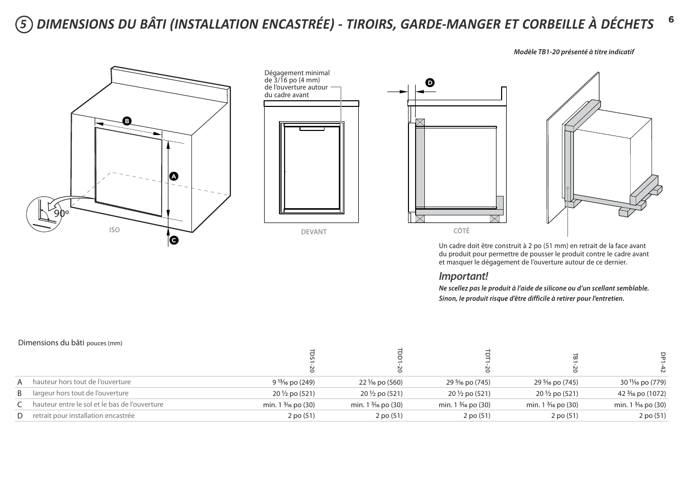 Important | DCS 20 Inch Built-in Outdoor Storage Drawer: Single Drawer Installation Instructions User Manual | Page 27 / 40