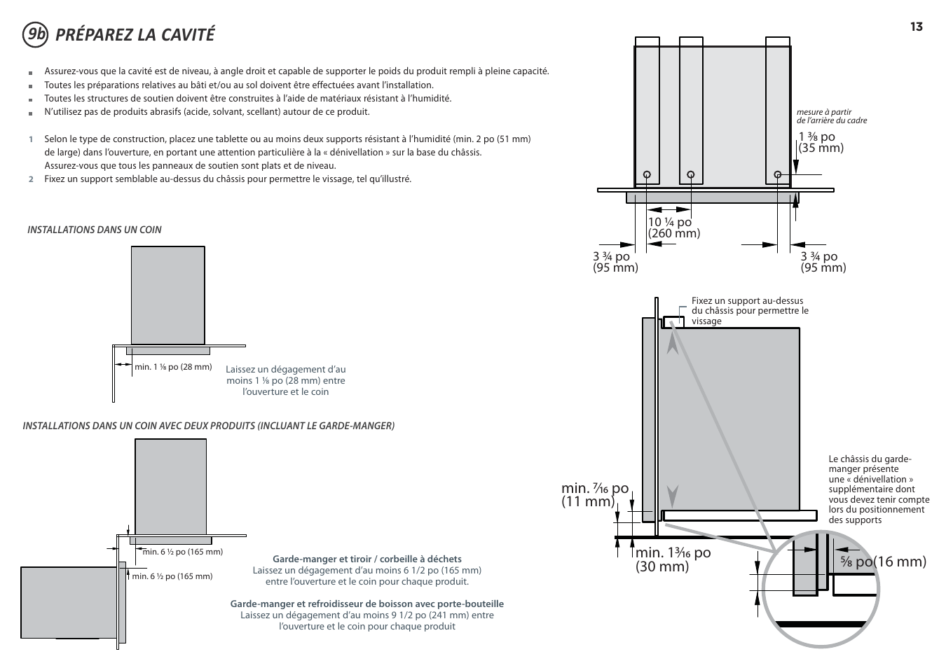 Préparez la cavité | DCS 20 Inch Built-in Outdoor Storage Drawer: Single Drawer Installation Instructions User Manual | Page 34 / 40