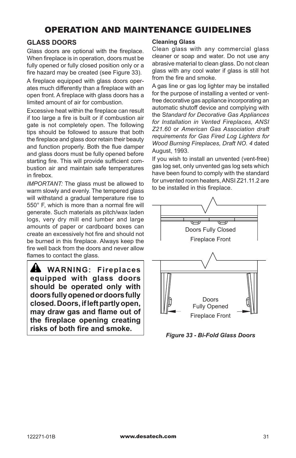 Operation and maintenance guidelines | Desa WCM-36J User Manual | Page 31 / 40