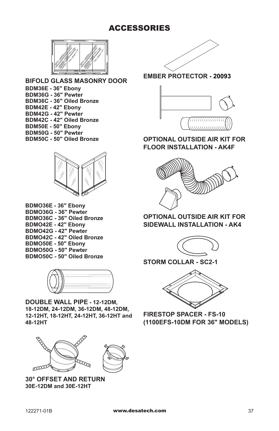 Accessories | Desa WCM-36J User Manual | Page 37 / 40