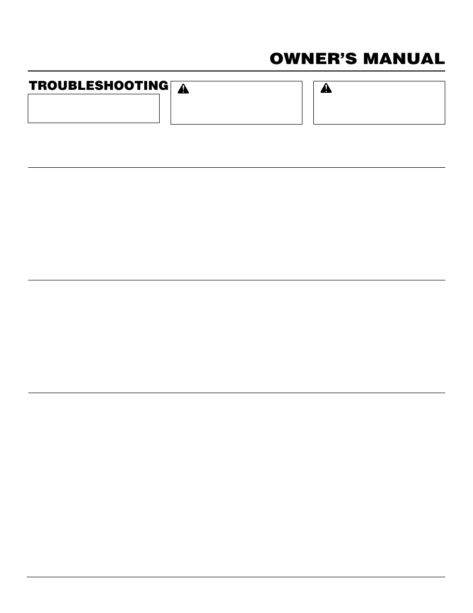 Owner’s manual, Troubleshooting | Desa CGN10RLA User Manual | Page 13 / 20