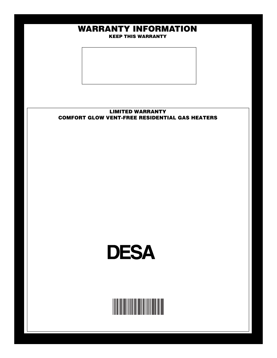 Warranty information, International | Desa CGN10RLA User Manual | Page 20 / 20
