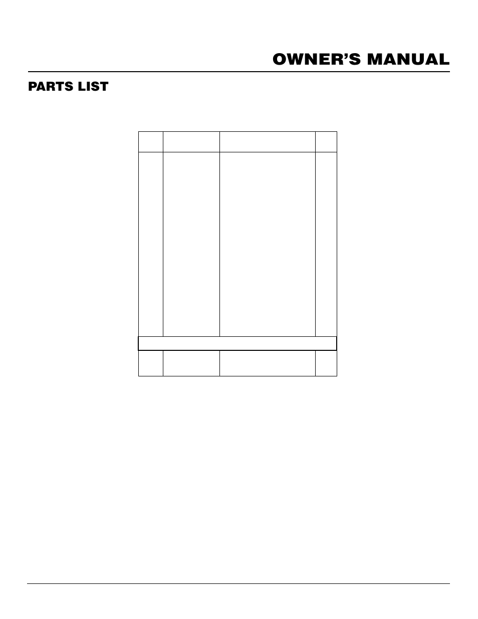 Owner’s manual, Parts list, Vn10t | Desa VN10T User Manual | Page 17 / 20