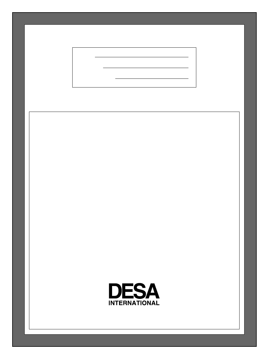 Warranty information | Desa VN10T User Manual | Page 20 / 20