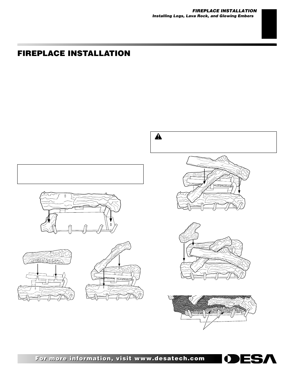 Fireplace installation | Desa (V)V36ENA(1) User Manual | Page 23 / 38