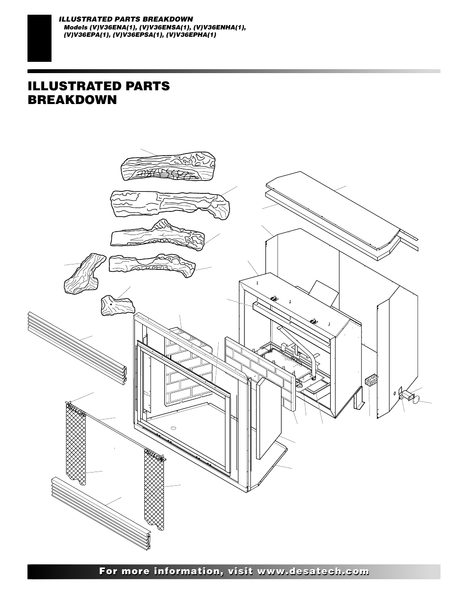 Illustrated parts breakdown | Desa (V)V36ENA(1) User Manual | Page 30 / 38