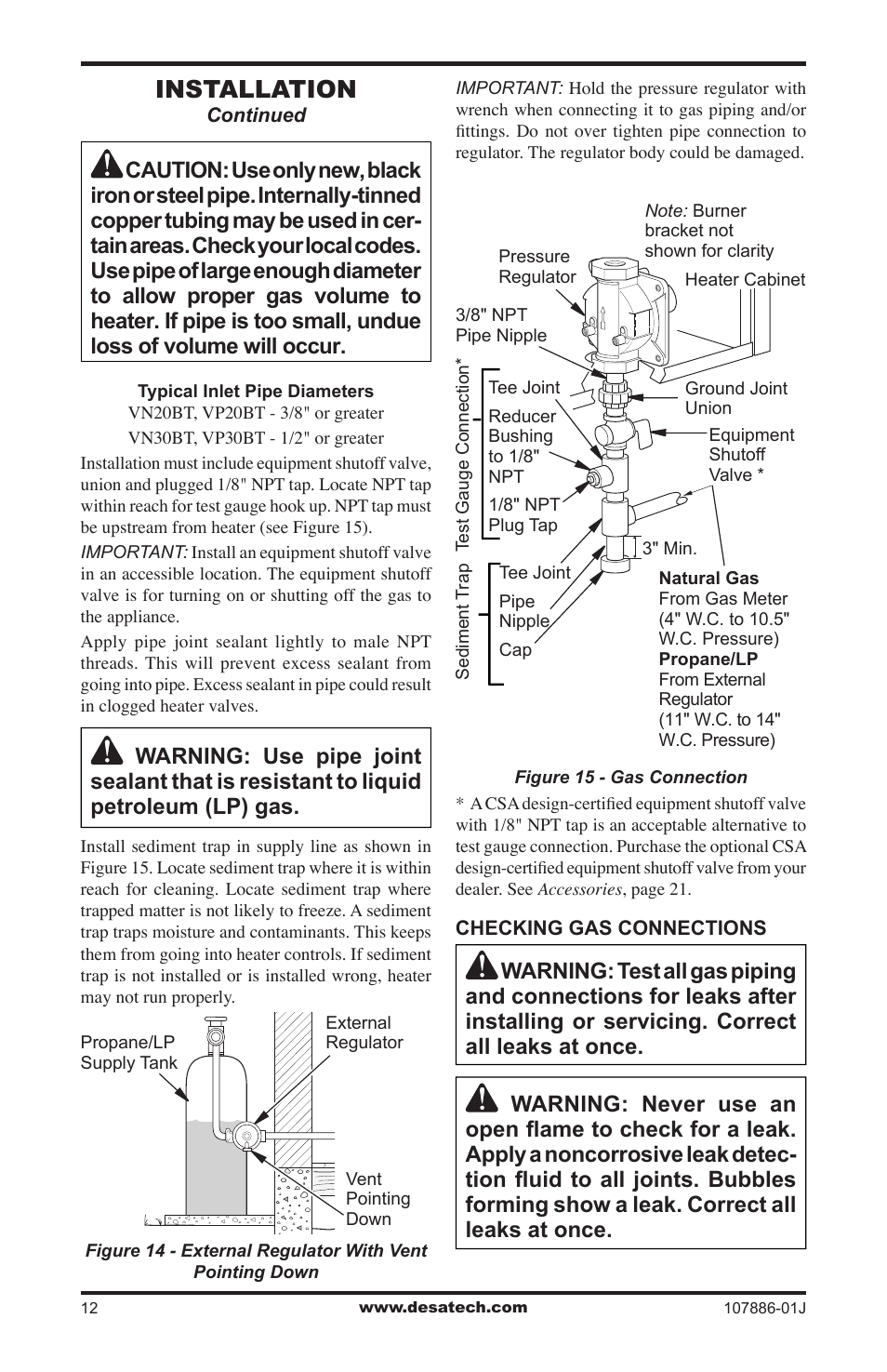 Installation | Desa VP30BT User Manual | Page 12 / 24