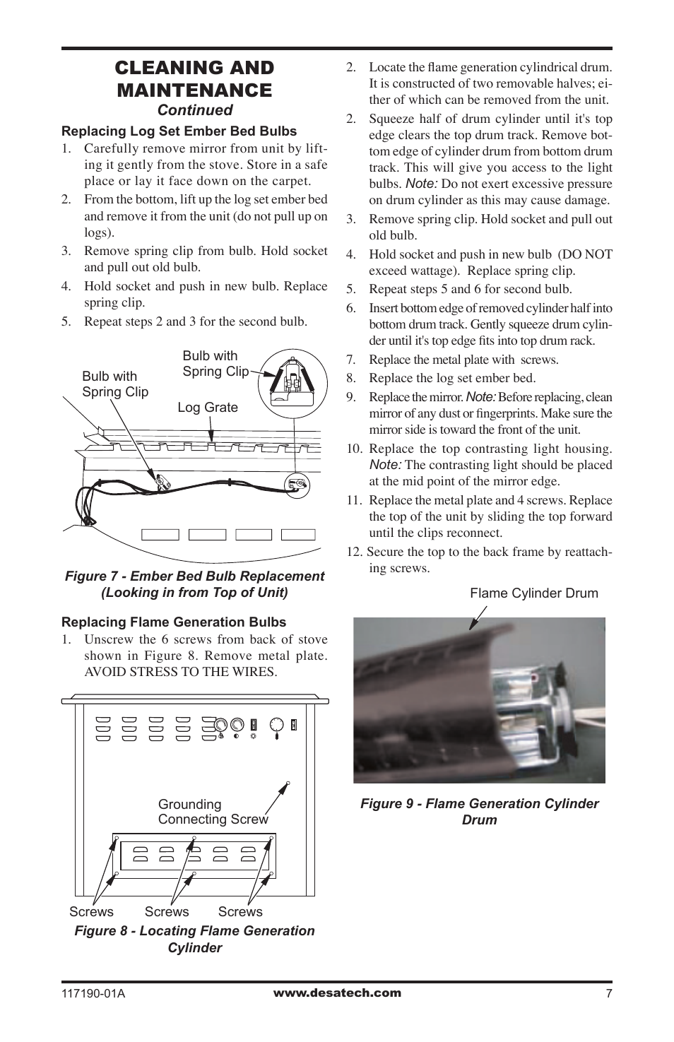 Cleaning and maintenance | Desa CGESBL User Manual | Page 7 / 12