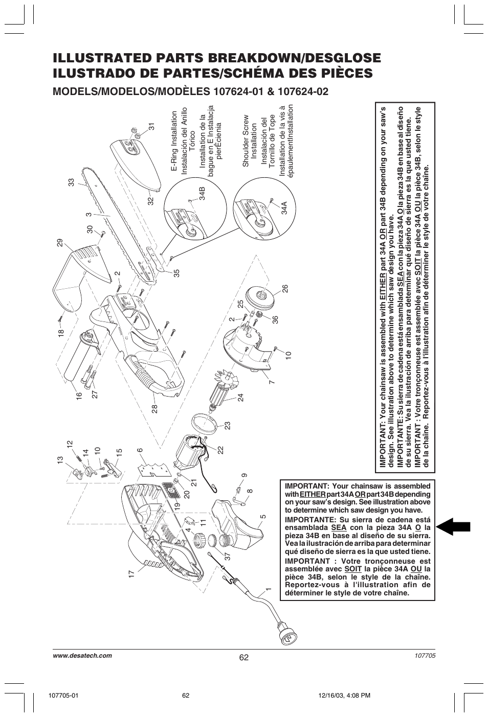 Desa 107624-01 User Manual | Page 62 / 68