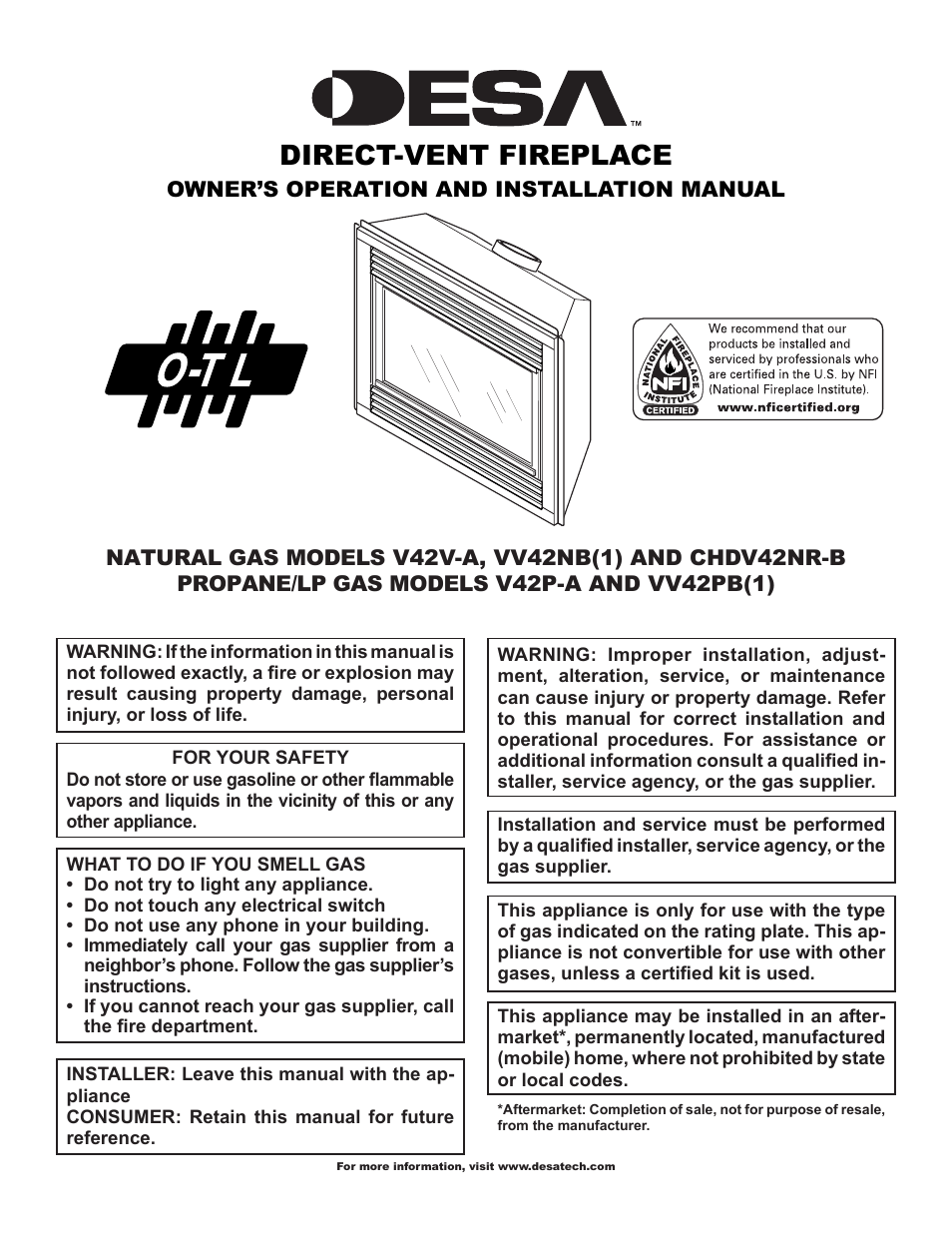 Desa V42V-A User Manual | 36 pages