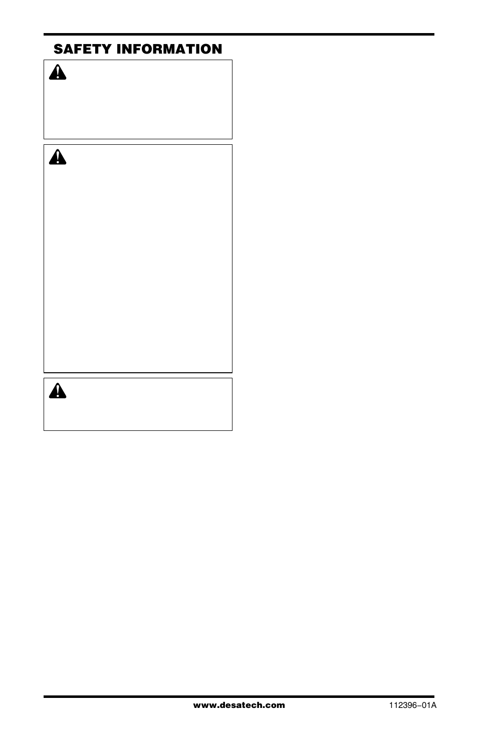 Safety information | Desa CANADIAN PROPANE CONSTRUCTION CONVECTION HEATER User Manual | Page 2 / 24