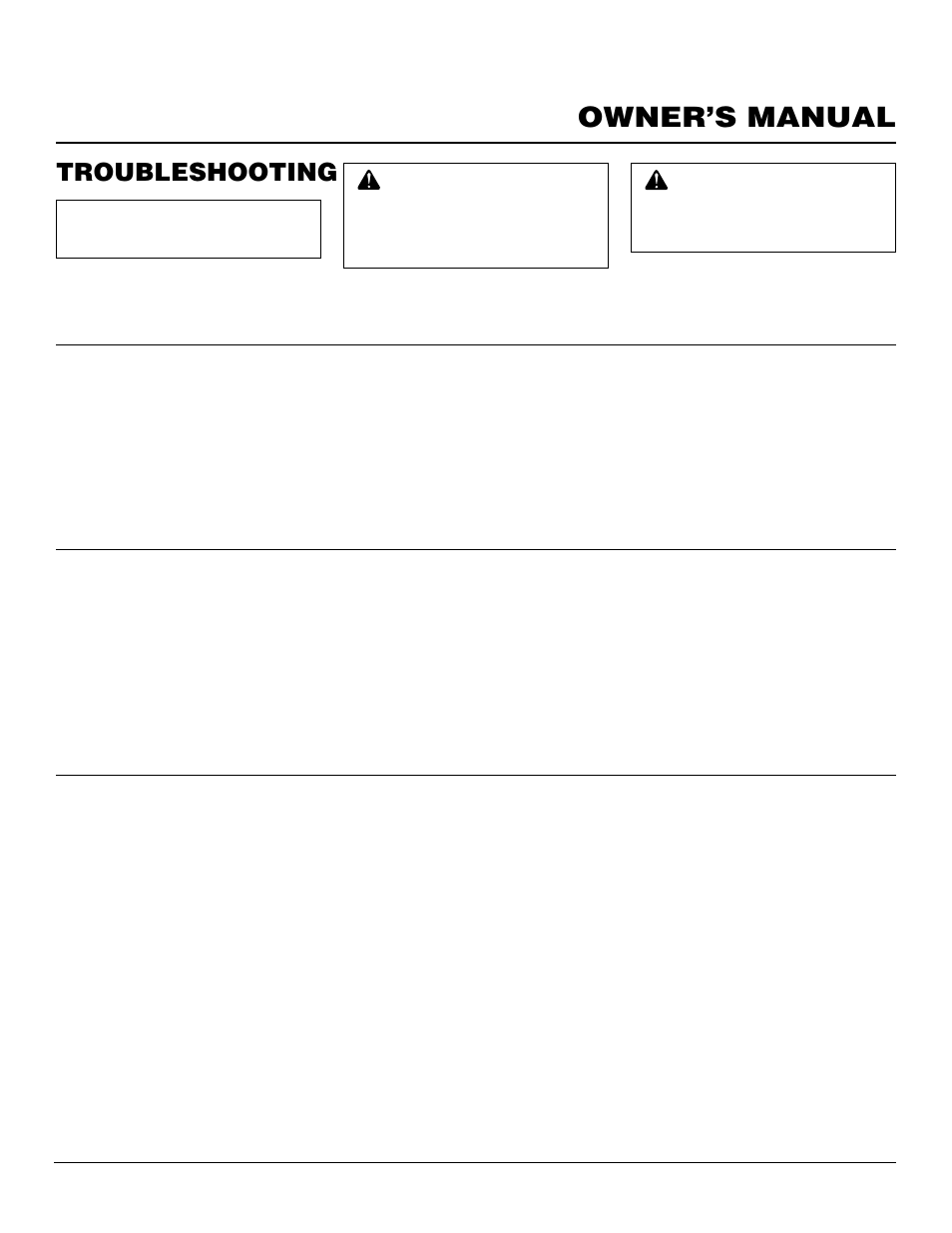 Owner’s manual, Troubleshooting | Desa CGS2718N User Manual | Page 19 / 32