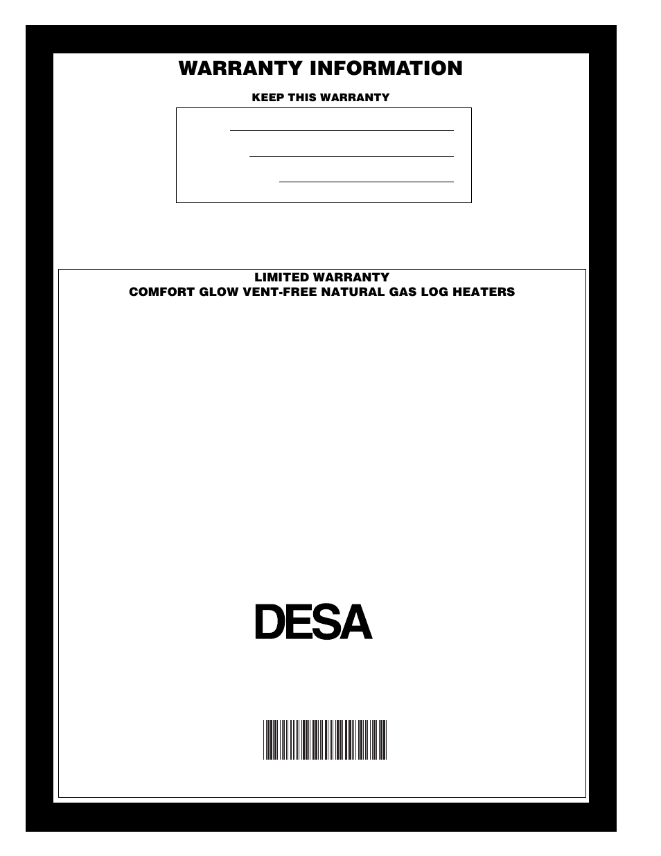 Warranty information, International | Desa CGS2718N User Manual | Page 32 / 32