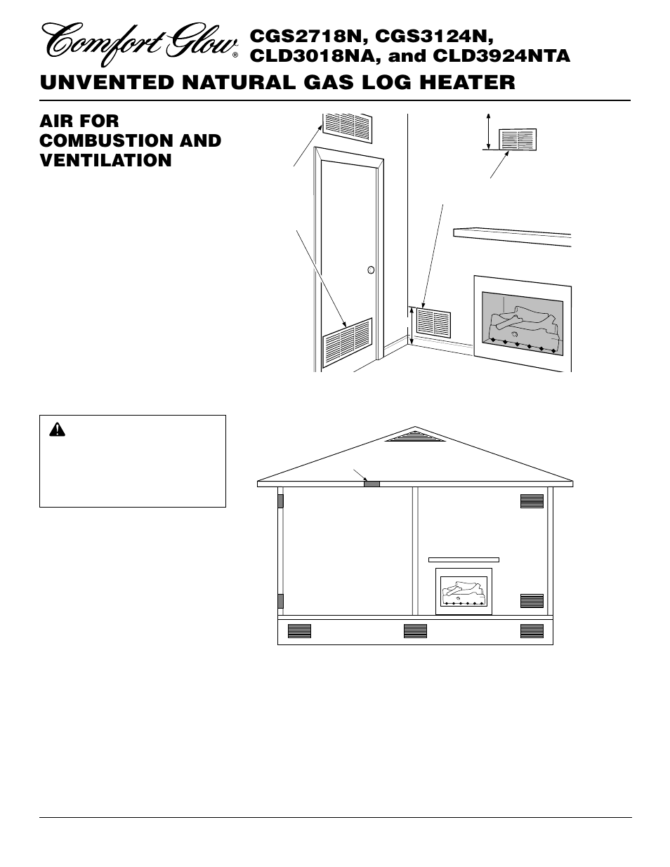 Unvented natural gas log heater | Desa CGS2718N User Manual | Page 6 / 32