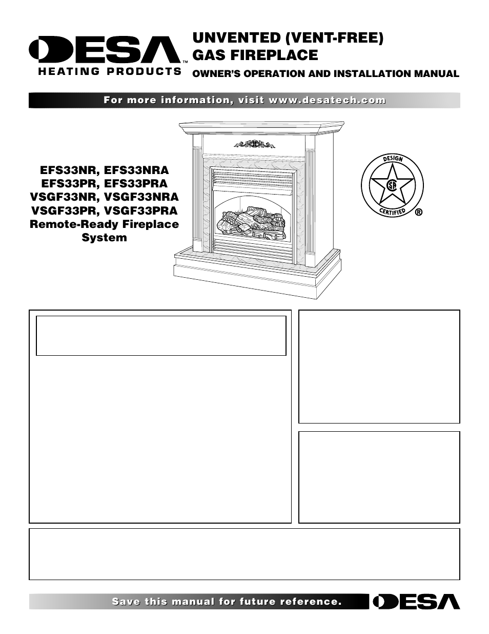 Desa EFS33NR  EN User Manual | 34 pages