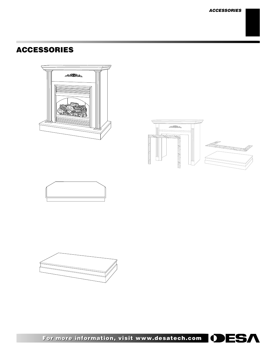 Accessories, Continued | Desa EFS33NR  EN User Manual | Page 29 / 34