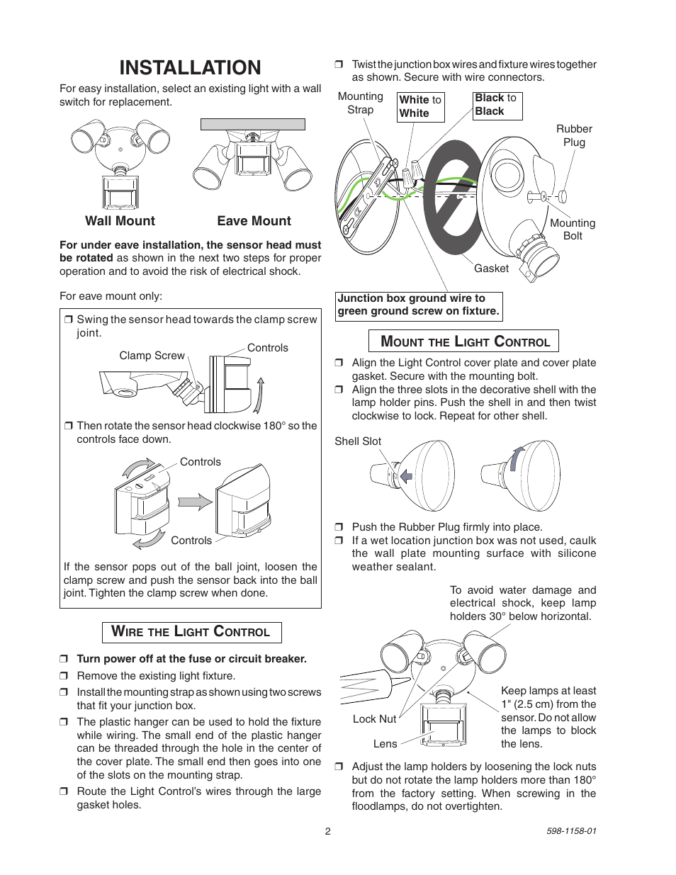 Installation | Desa SH-5412 User Manual | Page 2 / 8