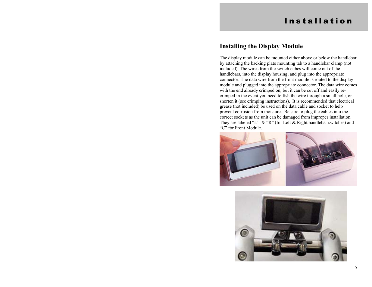Installing the display module | Dynamic Distributors Switch Cubes User Manual | Page 5 / 23