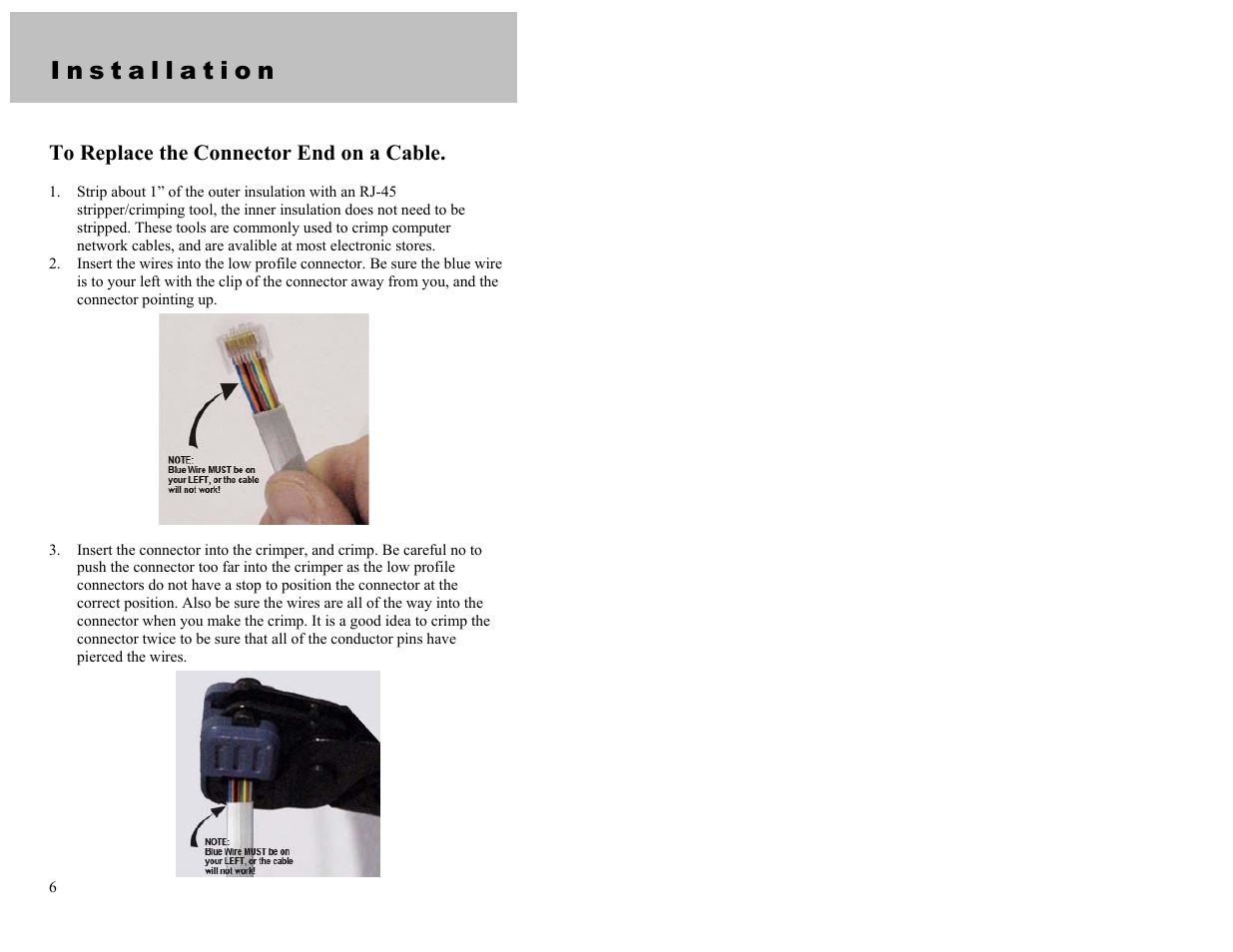 To replace the connector end on a cable | Dynamic Distributors Switch Cubes User Manual | Page 6 / 23