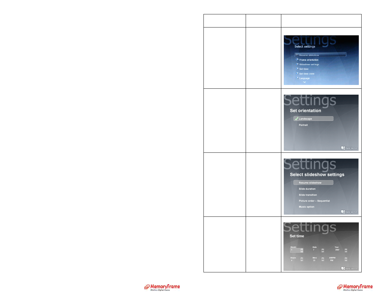 Retrieve your pictures, Configure media server | Digital Spectrum MemoryFrame MF-8115 User Manual | Page 13 / 18