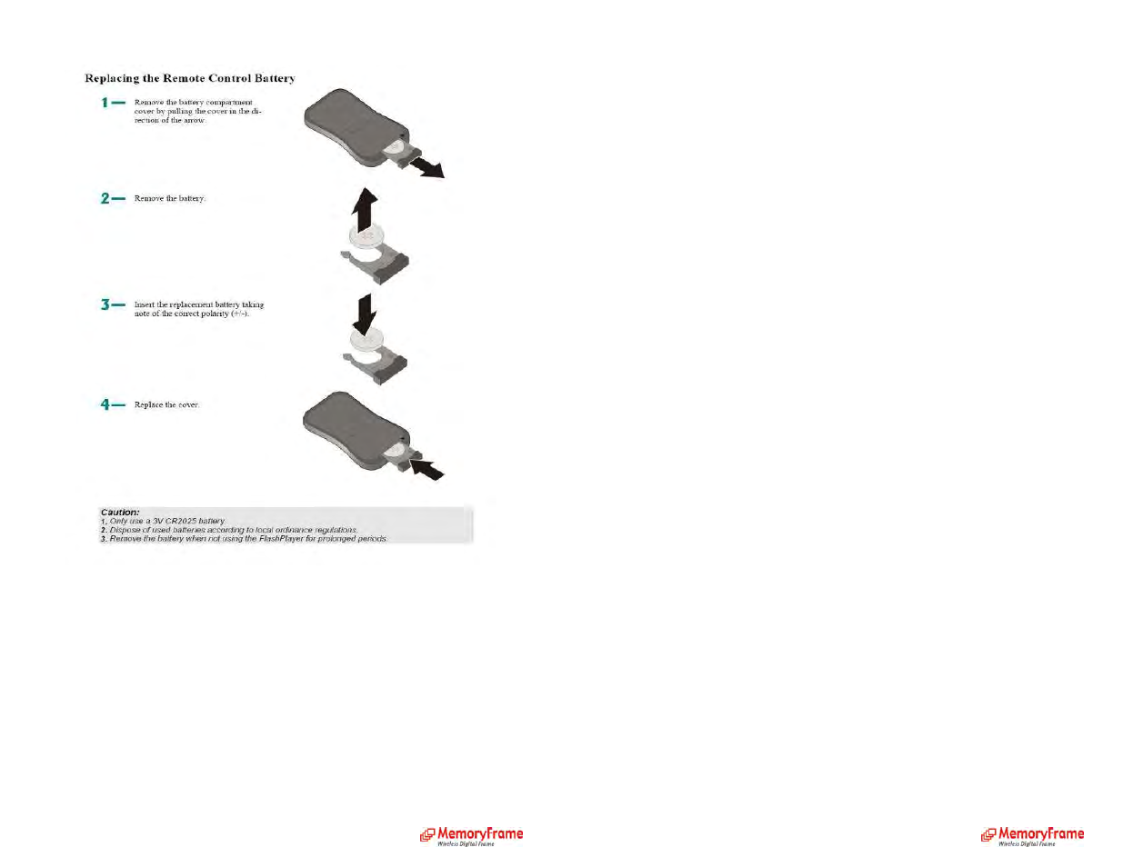 Replacing remote control battery, Pc connection | Digital Spectrum MemoryFrame MF-8115 User Manual | Page 4 / 18