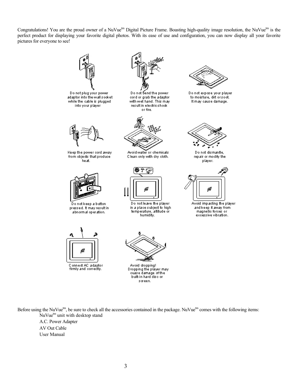 Introduction, Package contents | Digital Spectrum NV-800 User Manual | Page 3 / 22