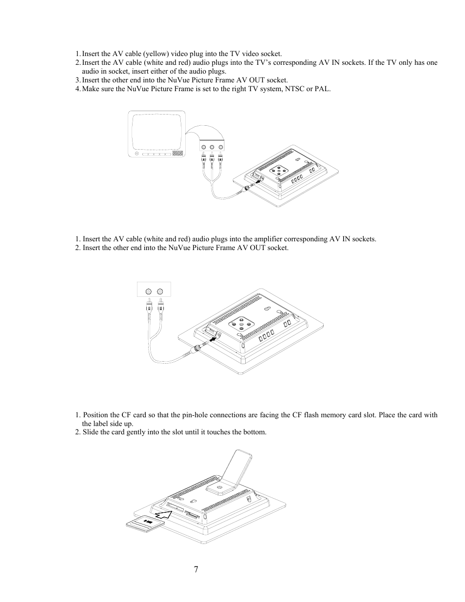 4 connecting to a tv, 5 connecting to an amplifier | Digital Spectrum NV-800 User Manual | Page 7 / 22
