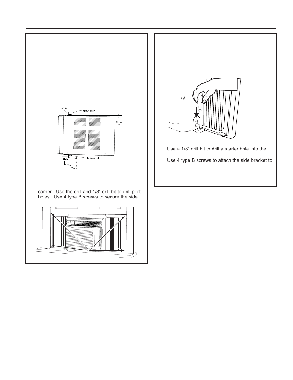 Secure air conditioner, Install the air conditioner in the window | GE 6,000 BTU Window Room Air Conditioner Owners Guide User Manual | Page 12 / 36
