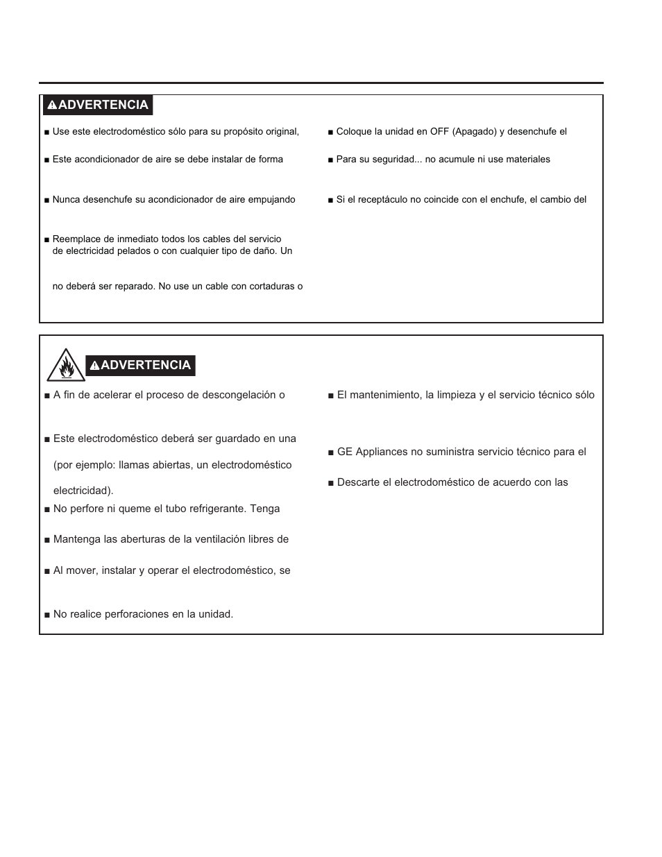 GE 6,000 BTU Window Room Air Conditioner Owners Guide User Manual | Page 21 / 36