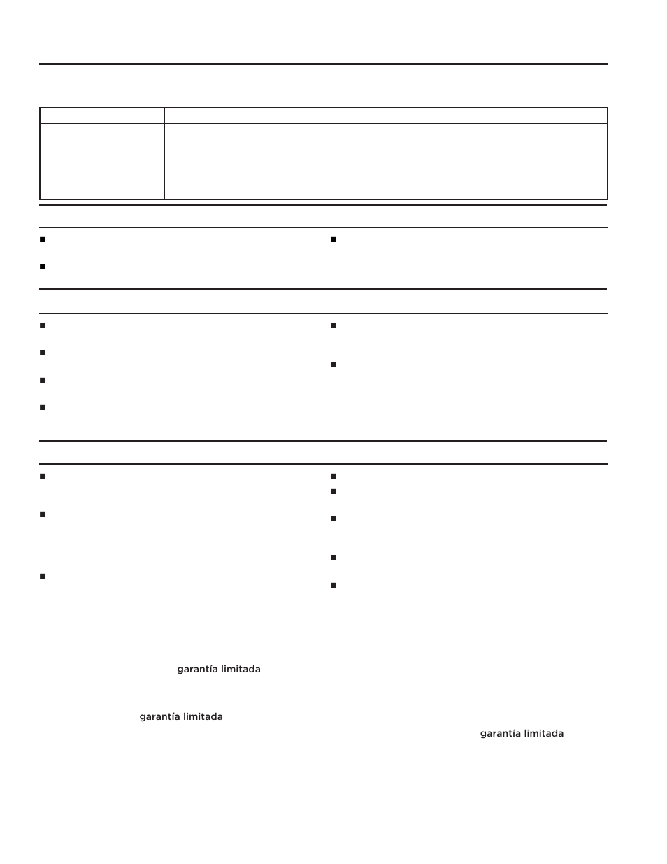 Garantía limit ada | GE 6,000 BTU Window Room Air Conditioner Owners Guide User Manual | Page 35 / 36
