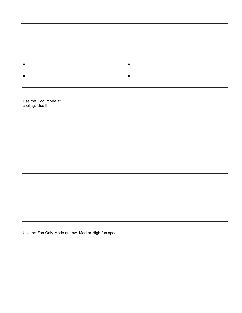 Using the air conditioner | GE 6,000 BTU Window Room Air Conditioner Owners Guide User Manual | Page 6 / 36