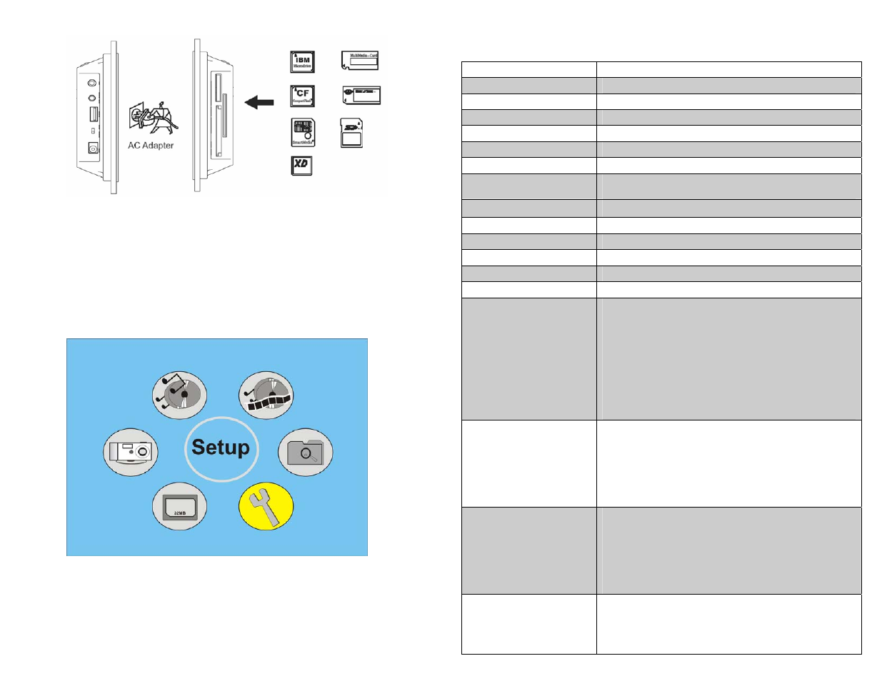 On screen navigation, 7 specifications | Digital Spectrum NuVue NV-563 User Manual | Page 4 / 6