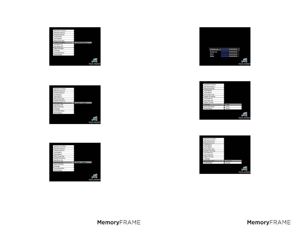 Digital Spectrum MemoryFrame MF-801B User Manual | Page 8 / 11
