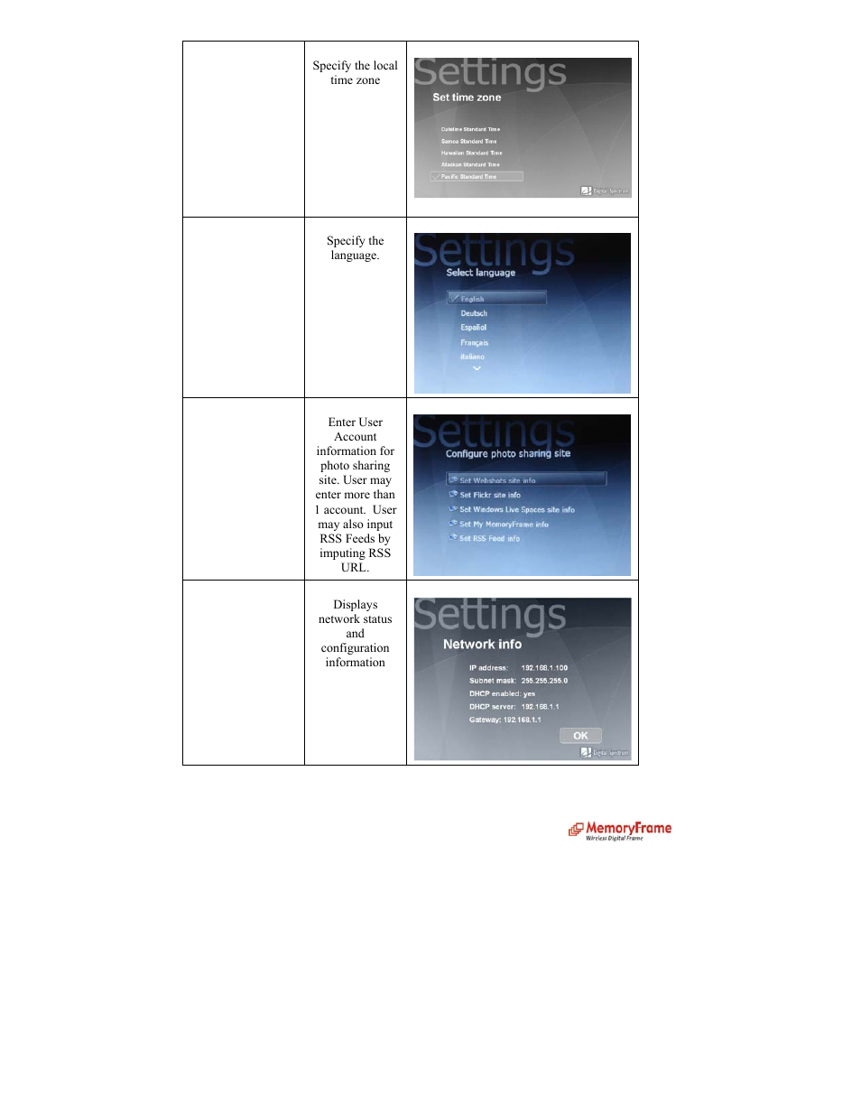 Digital Spectrum MemoryFrame MF-8000 User Manual | Page 13 / 39