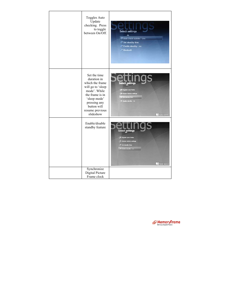 Digital Spectrum MemoryFrame MF-8000 User Manual | Page 15 / 39