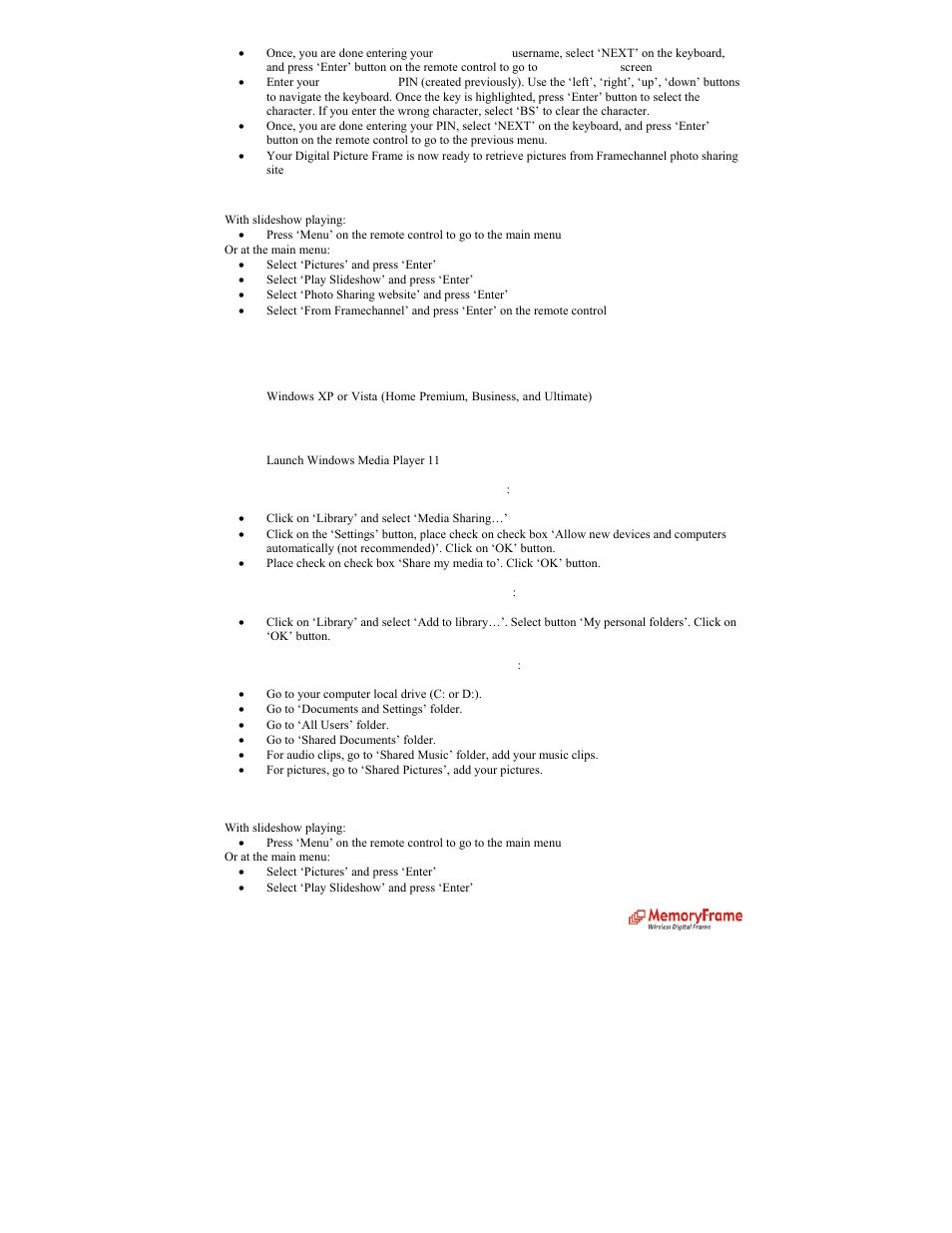 Retrieve your pictures, Configure media server, Retrieve your pictures from your media server | Digital Spectrum MemoryFrame MF-8000 User Manual | Page 25 / 39