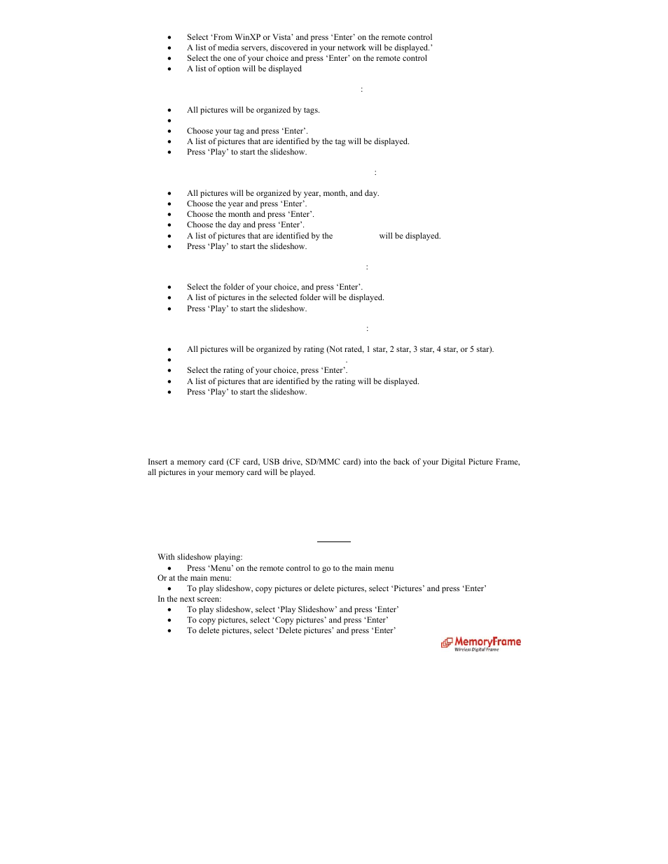 Digital Spectrum MemoryFrame MF-8000 User Manual | Page 26 / 39